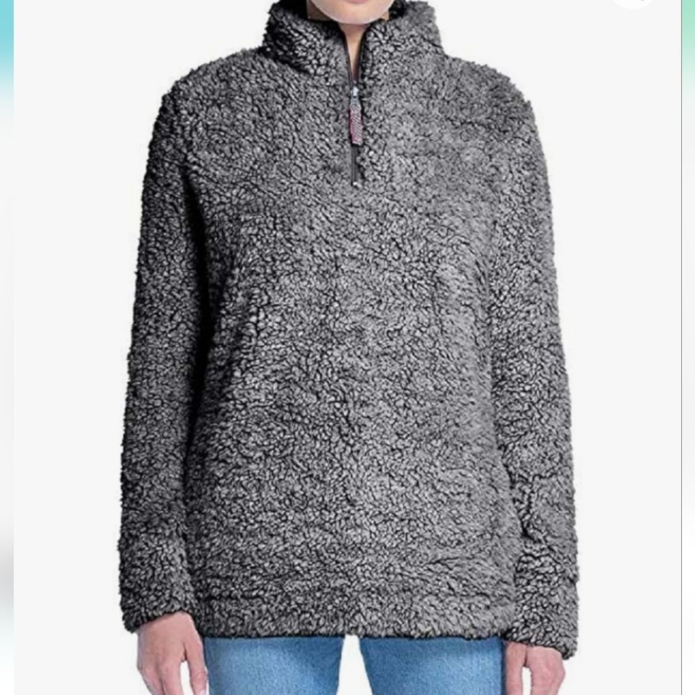 Weatherproof Vintage Women's Frosty Tipped Sherpa Pullover Womens Size M